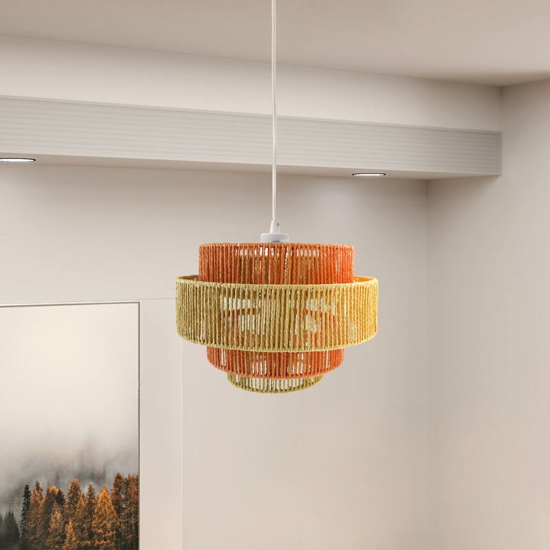 Phobe Bohemian Multicolor Rope Pendant Light
