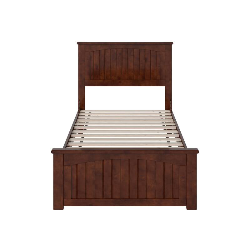 Naples Solid Wood Low Profile Platform Bed with Matching Footboard