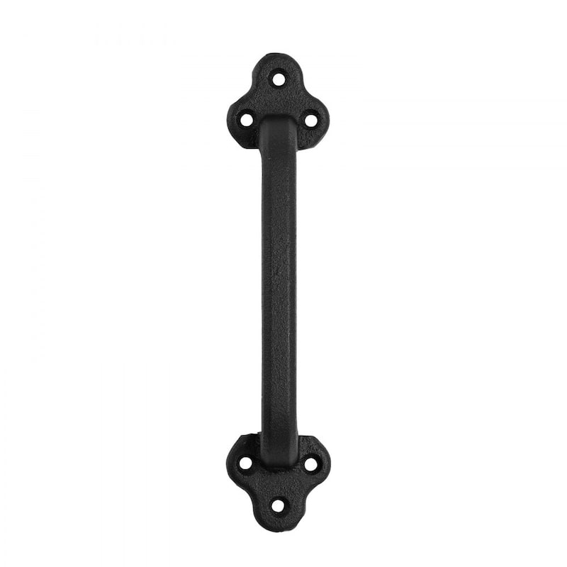 Black Carbon Steel Fence Barn Door Handles Rust-Resistant Grip