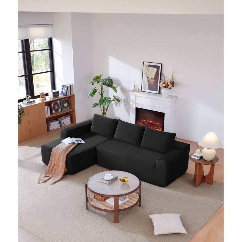 105" Cloud Sectional Couch with L-Shape Chaise,Modern Modular Sofa with Deep Seat, Upholstered Couches for Living Room