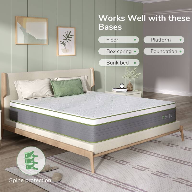 Novilla 12-inch CertiPUR-US Certified Hybrid Pocket Spring Mattress