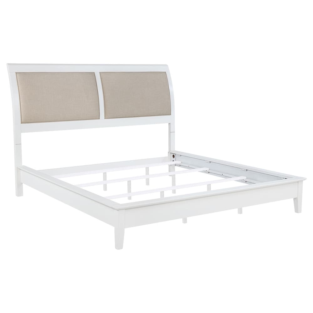 Bexhill Upholstered Panel Bed White