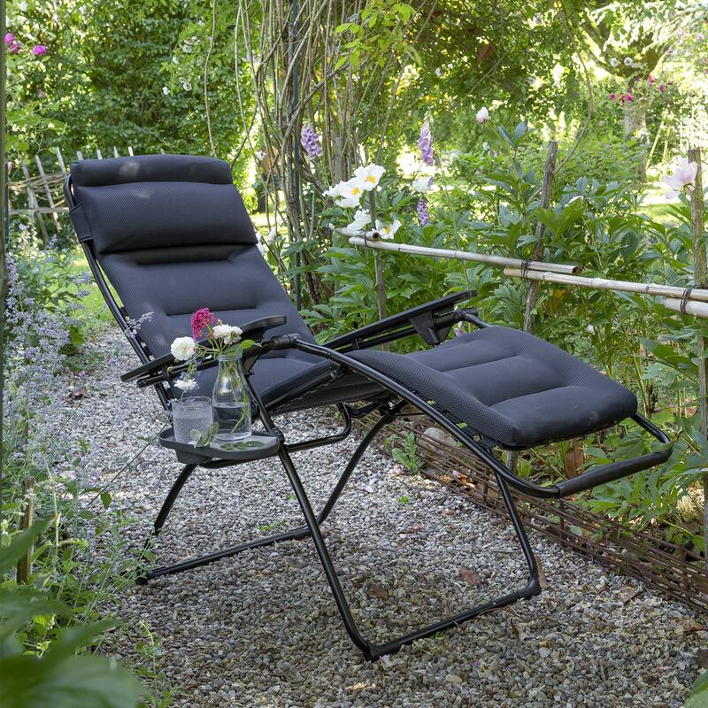 Outdoor Zero Gravity Chair Steel Frame with Removable Cushion