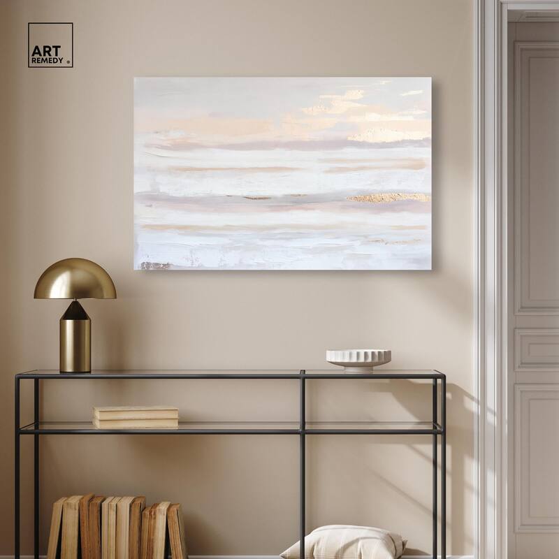 Gilded Dawn Canvas by Art Remedy, Gallery Wrapped