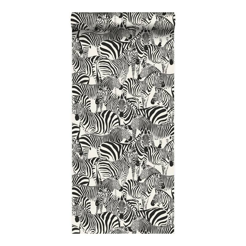 Origin Jemima Black Zebra Wallpaper - 20.5 x 396 x 0.025