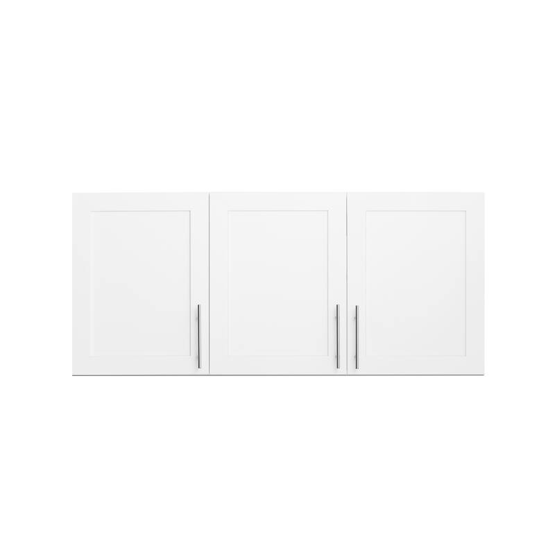 Prepac Elite Wall Cabinet with Panel Doors 12.75" D x 54" W x 24" H - 54 in W x 24 in H x 12.75 in D - White