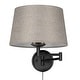 Wry Lighting Eleanor 1-light Swing Arm Wall Lamp in Matte Black and ...