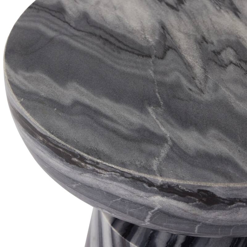Reily End Table-Ebony Marble Solid