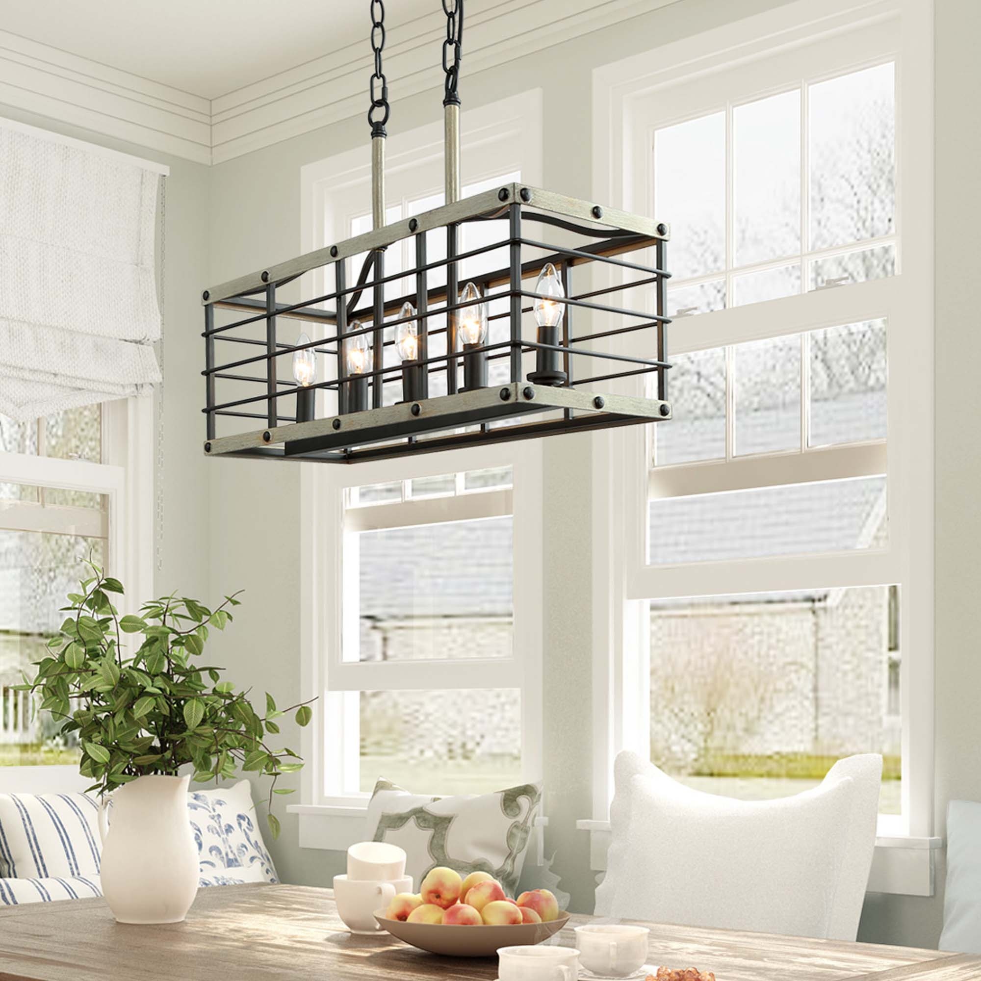 Kitchen island lighting rustic top