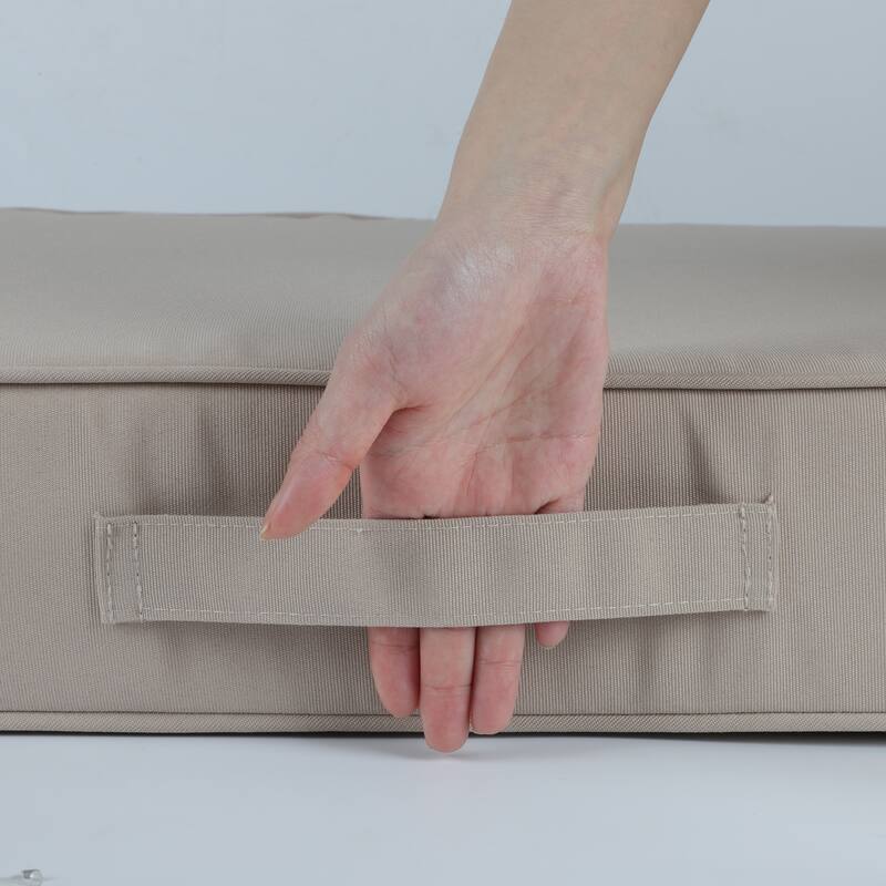 2 Pieces Waterproof Polyester Patio Seat and Back Cushions 24x24 Deep Comfort for Outdoor Seating