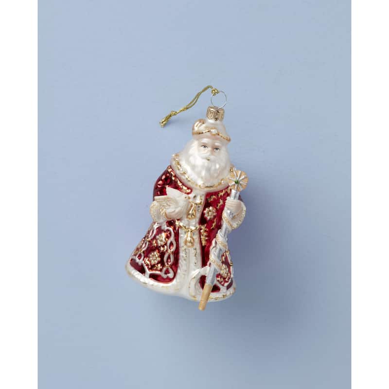 Lenox 2025 Blown Glass Santa Ornament
