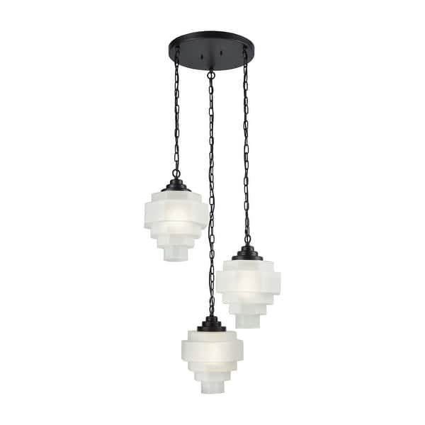 slide 1 of 1, Duke 23-inch Wide 3-Light Mini Pendant in Oil Rubbed Bronze