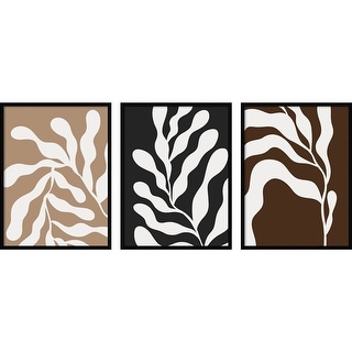Retro Matisse Inspired Botanical - set of 3 by The Creative Bunch Studio Framed Wall Art Print