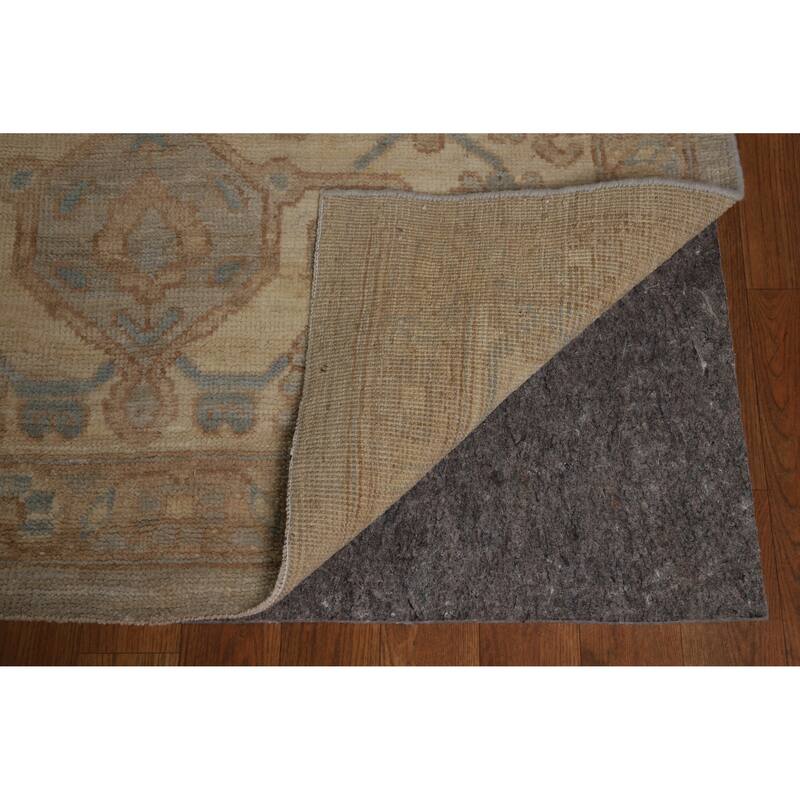 Hand Knotted Oriental 100% Wool Carpet Transitional Medallion Greys & Charcoal Oushak Area Rug - 17' 5'' X 12' 5''