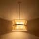 24 inch 8-Light Modern Farmhouse Large Round Chandelier Patinaed Brass/ Bleached Tiered Drum Natural Hand-woven Rope Chandelier