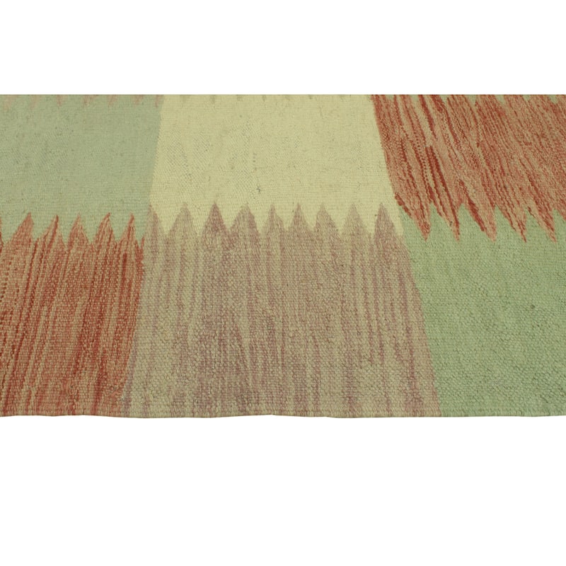 Sun Faded Flatweave Coltrane Lt. Green/Beige Rug - 7'7" x 9'9"