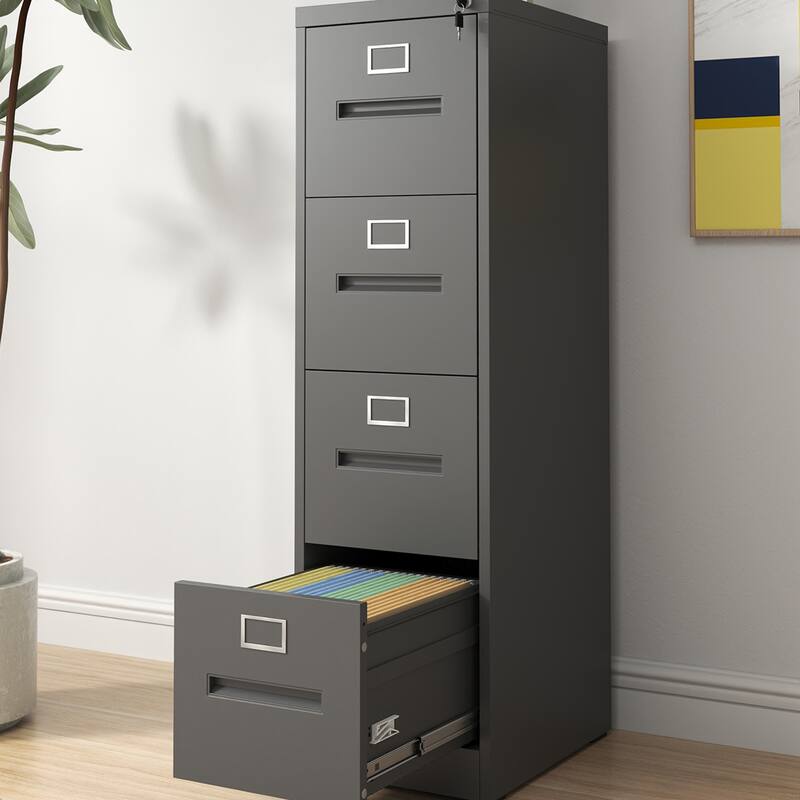 4-Drawer Locking Metal File Cabinet