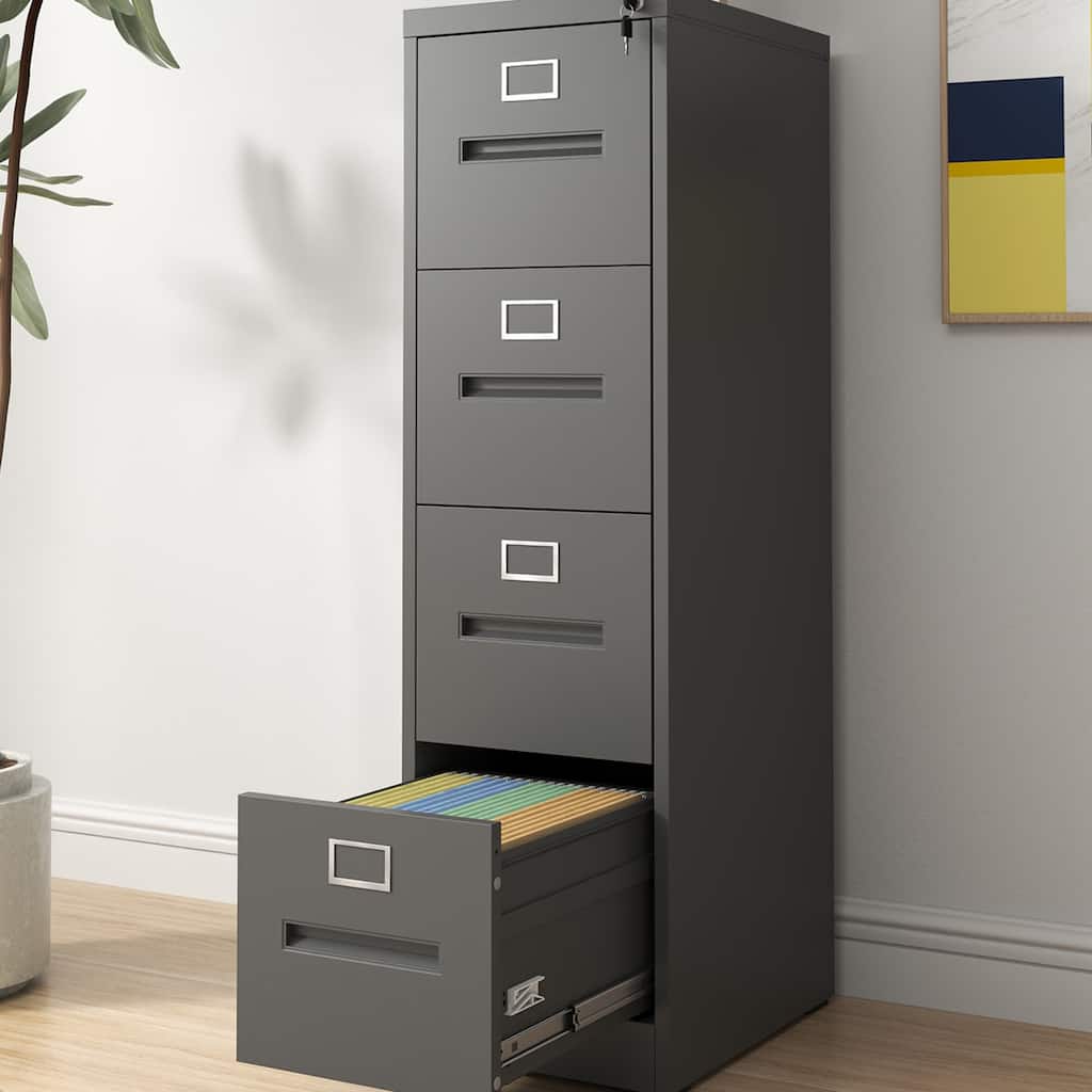 4-Drawer Locking Metal File Cabinet