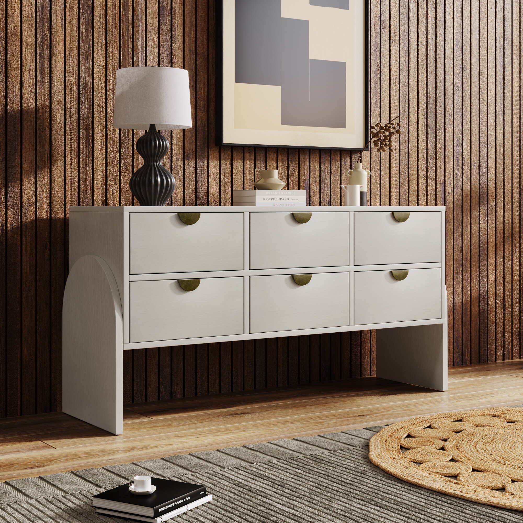 White geometric dresser hotsell