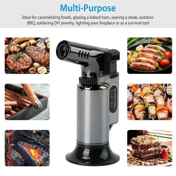 Adjustable Flame Windproof Butane Refillable Culinary Torch Lighter - Bed  Bath & Beyond