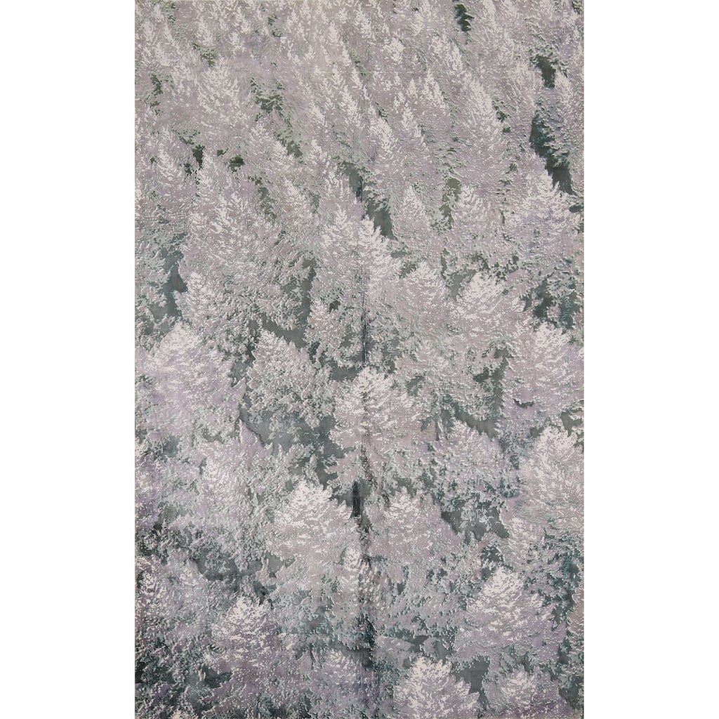 All-Over Abstract Modern Area Rug Handmade Wool Carpet - 6'0" x 9'0"