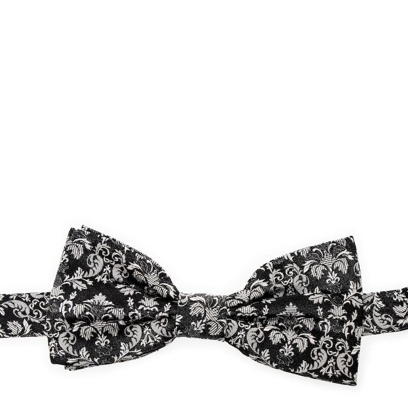 Dolce & Gabbana Jacquard Bowtie - Black, Grey and White