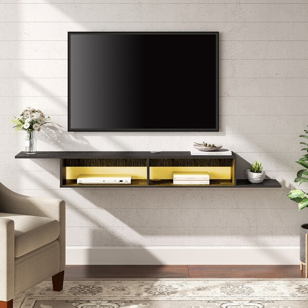 Floating shelf for 70 in tv sale