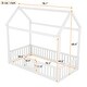 preview thumbnail 3 of 6, Twin Size Wood House Bed with Fence and Door