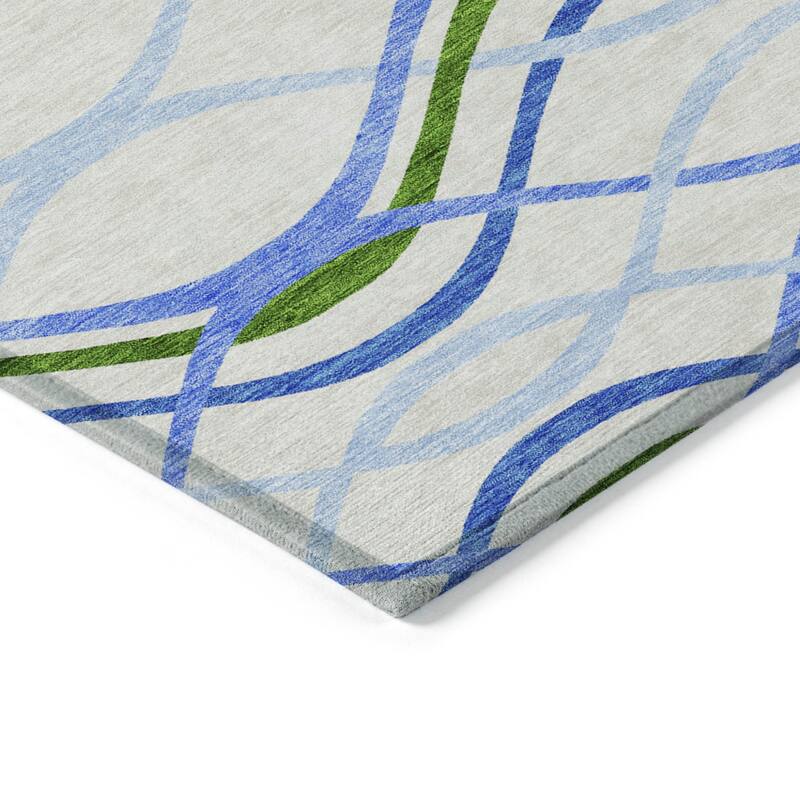 HomeRoots Abstract Transitional Rectangle Outdoor Rug