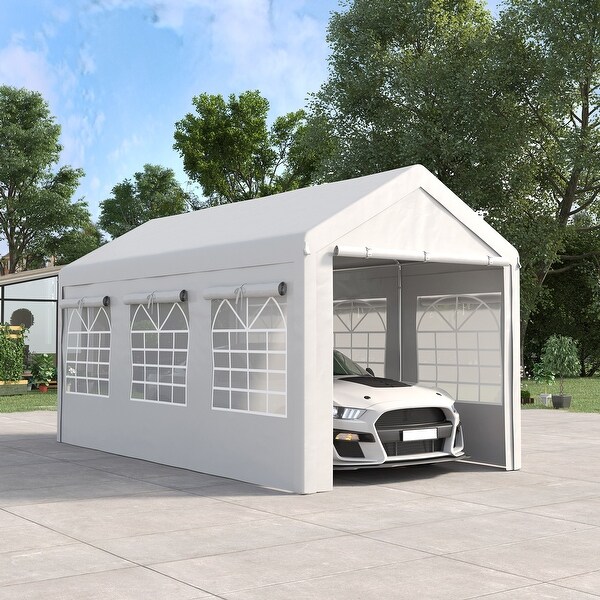 Outsunny 10 x 20 Party Tent Carport Height Adjustable
