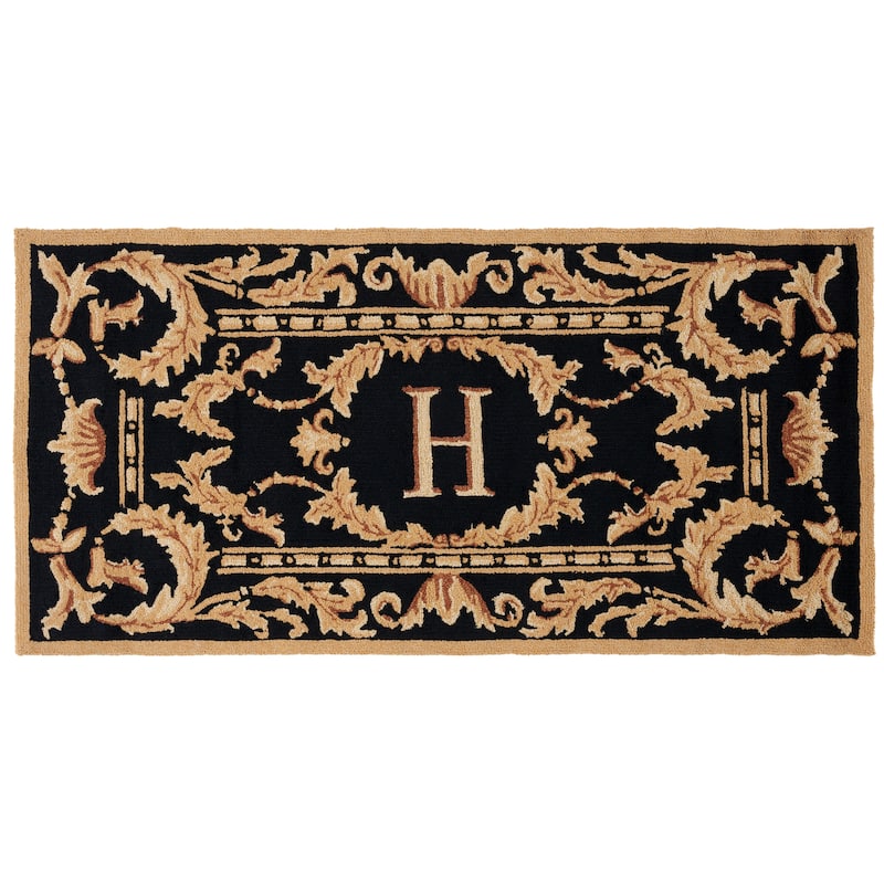 SAFAVIEH Handmade Monogram Kyousuke Casual Rug - 3' x 6' - Black - H