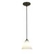 preview thumbnail 1 of 0, Access Lighting Martini Bronze Integrated LED Cord Pendant, White Shade