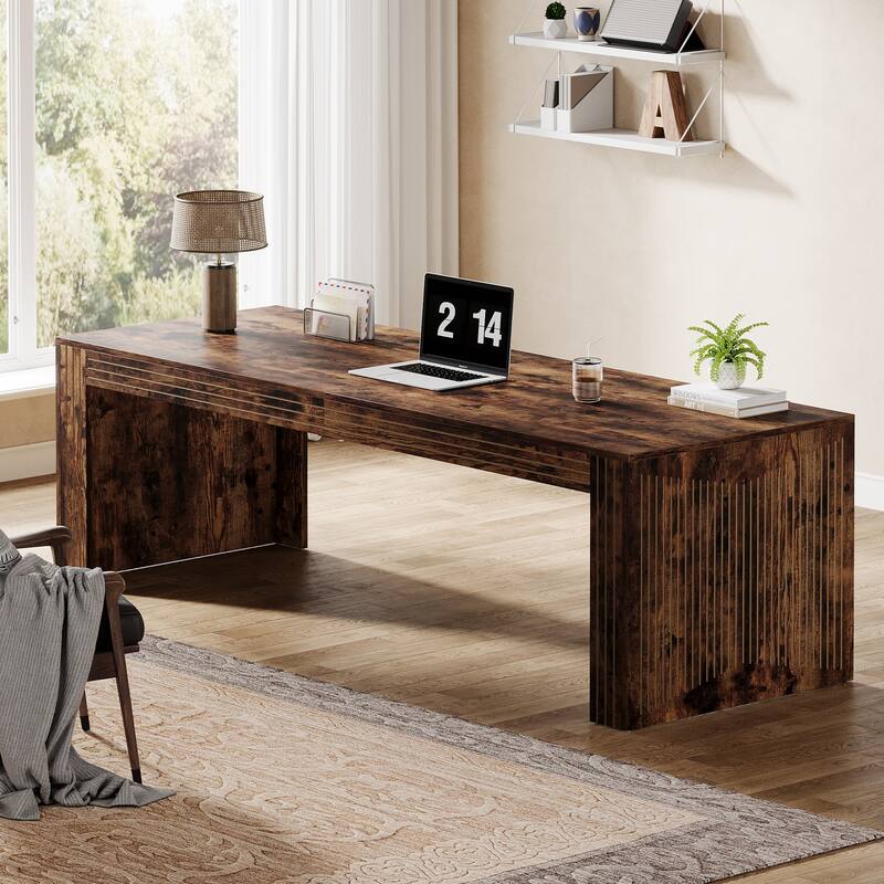 79 Inch Extra Long Desk, Two Person Desk, Double Computer for Home Office