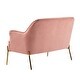 preview thumbnail 62 of 117, Barbara 43" Contemporary Velvet Loveseat Sofa with Goldtone Metal Legs by HULALA HOME