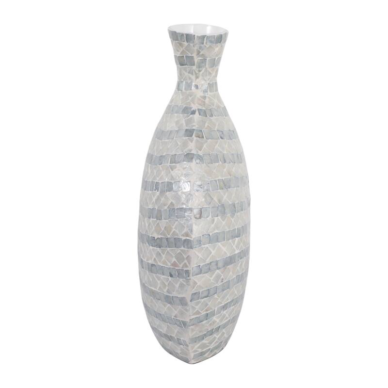 Decorative Vase - Ceramic Capiz Mosaic Gourd