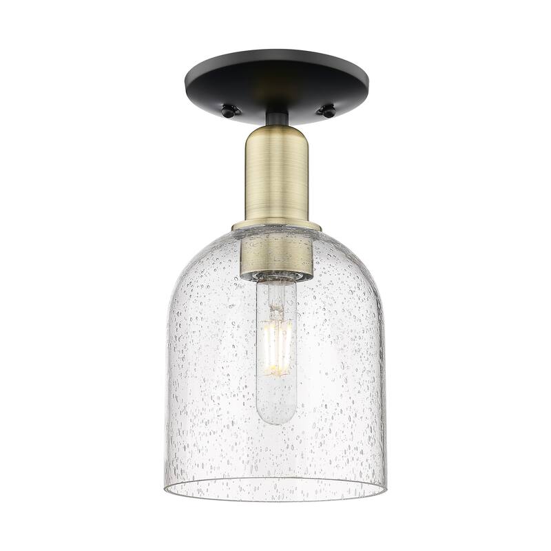 Innovations Lighting 716-1C-11-6 Bella Semi-Flush Bella 6" Wide - Black Antique Brass / Seedy