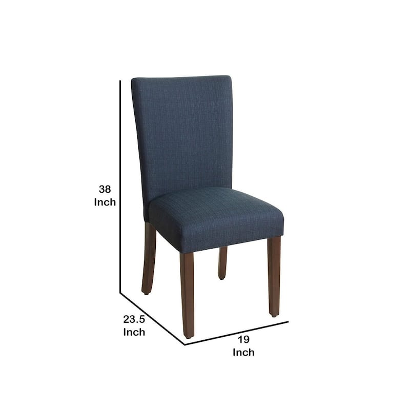 Brown/Blue Fabric Upholstered Wood Frame Dining Chair, Sturdy Dining Chair for Dining Rooms - 22.75