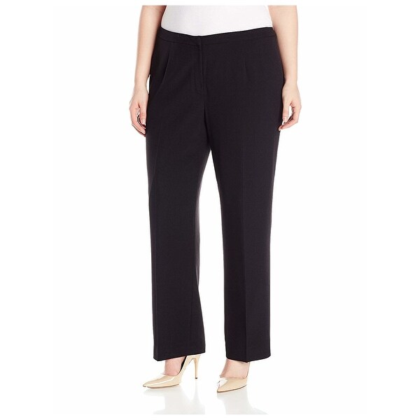 plus size black work pants