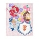 preview thumbnail 3 of 40, MLB Disney Princesses Game On Girls Silk Touch Throw Blanket 46x60 inches - San Francisco Giants