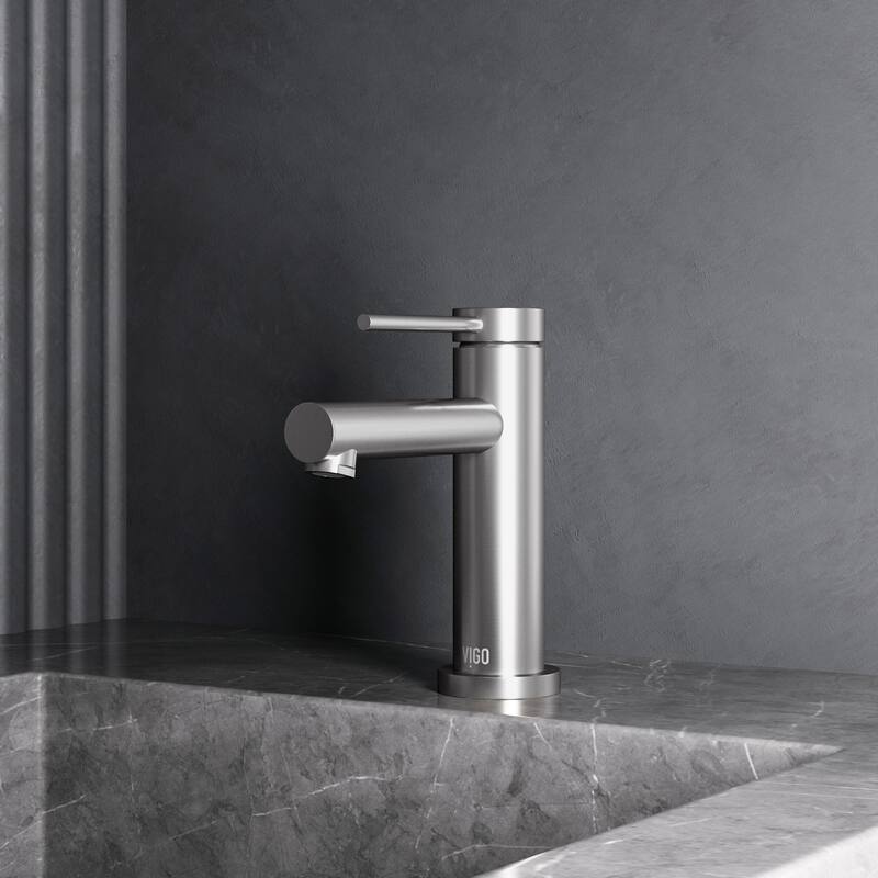 Vigo VG01055 Jewel 1.2 GPM 6" H Single Handle Single Hole Bathroom