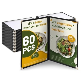 Burgundy WeChef 30 Pack PVC Transparent Restaurant Menu Covers 8.5x11 - View #4