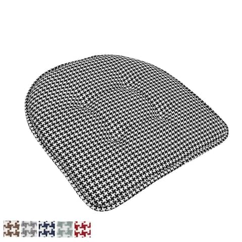 Houndstooth U-Shaped 16 x 17 Memory Foam Chair Pad