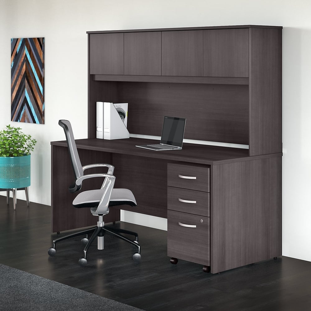 Studio C 72W Desk with Hutch and Drawers by Bush Business Furniture
