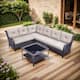 Option Brown Rattan - Beige Cushion
