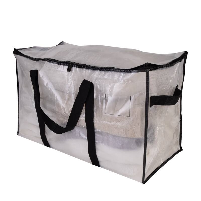 Organize It All 2 Pack Foldable Heavy Duty Storage Bags in Clear - Multi-Color