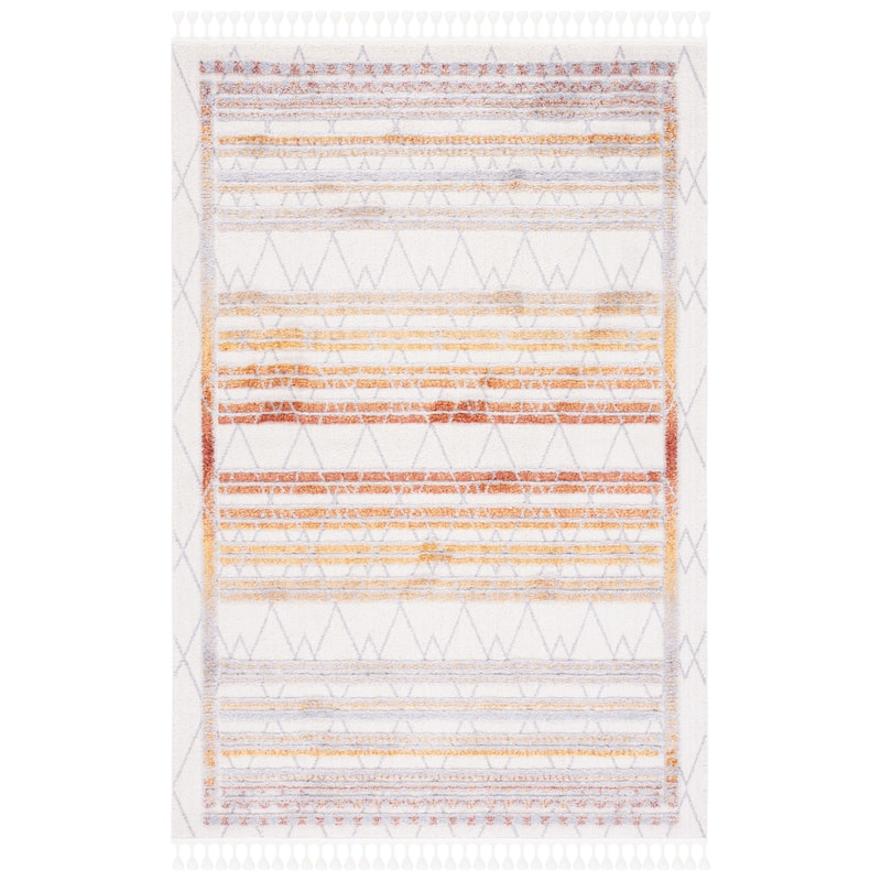 SAFAVIEH Handmade Marrakech Amancia Traditional Rug - Grey/Multi - 5' 3" x 7' 6"