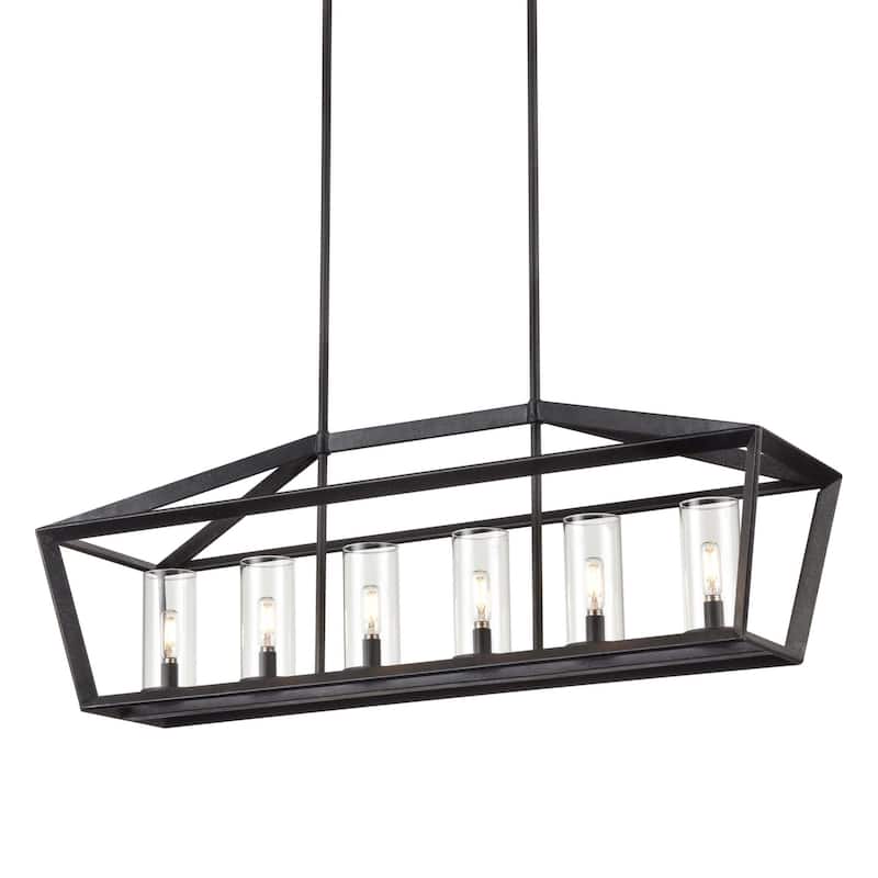 Innovations Lighting 378-6I-14-39 Colchester Linear Colchester 6 Light - Weathered Zinc