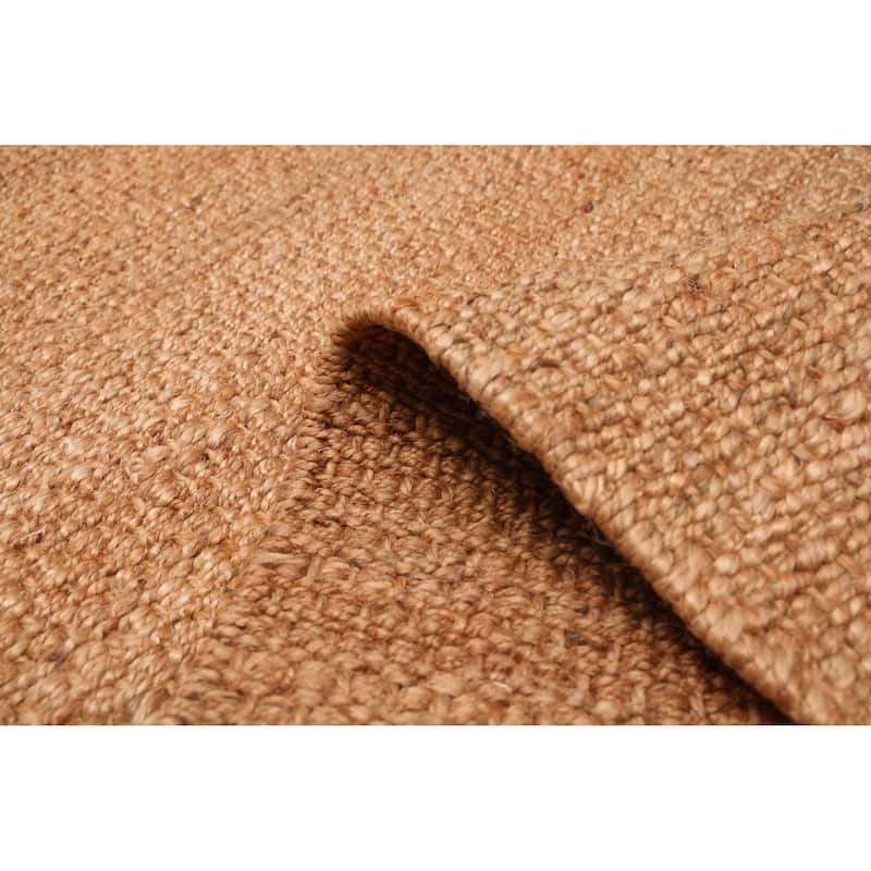 ECARPETGALLERY Braided Weave Palas Denizli Tan Jute Rug - 5'6 x 7'6