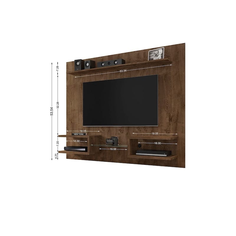 64.25" Modern Floating Wall Entertainment Center with Display Shelves