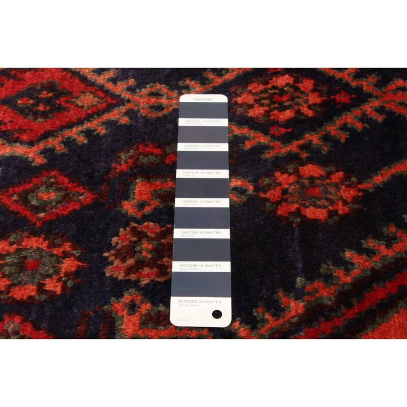 ECARPETGALLERY Hand-knotted Andelz Navy Wool Rug - 3'7 x 9'7